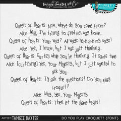 Do you Play Croquet? {Art Journaling Font}