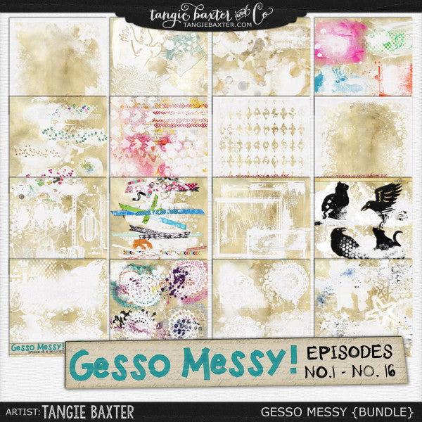 Gesso Messy No.1-No.16 {Bundle}