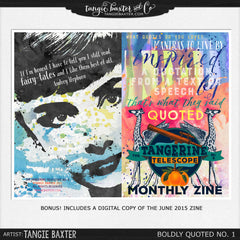 Boldly Quoted & Tangerine Telescope No. 6 DIGITAL Version