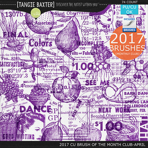 2017 Brush of the Month Club - No. 04 April Brushes