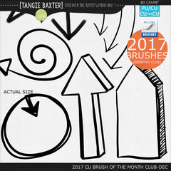 2017 Brush of the Month Club - No. 12 December Brushes