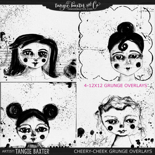 Cheery-Cheek Grunge Overlays
