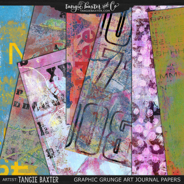 Graphic Grunge Art Journal Papers