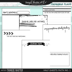 Tangible Plans™ Half Sheets Faith & Scripture Study No. 1