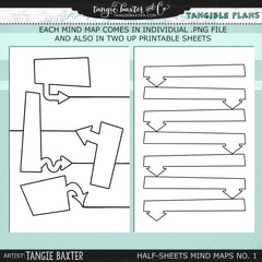 Tangible Plans™ Half Sheets Mind Maps (for Brainstorming)