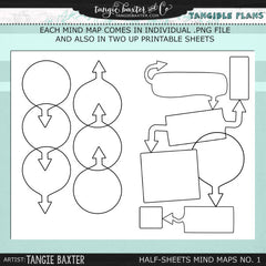 Tangible Plans™ Half Sheets Mind Maps (for Brainstorming)