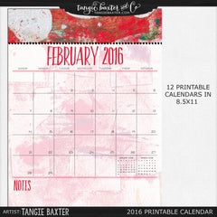 Tangible Plans™ Printable 2016 Calendar