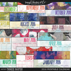 Tangible Plans™ Printable 2016 Calendar