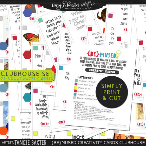 -{BE}MUSED Creativity Cards-Clubhouse Archive Collection
