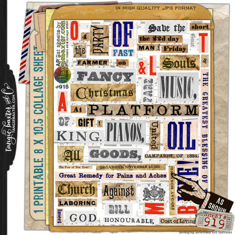 ARTist Collage Sheet #916