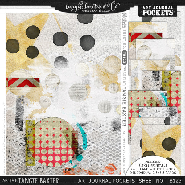 Art Journal Pockets™ Sheet No. 123 – Tangie Baxter & CO art-journal-pockets-sheet-no-123-tangie-baxter-co