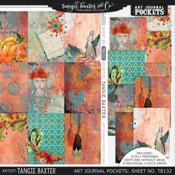 Art Journal Pockets™ Sheet No. 132 – Tangie Baxter & CO art-journal-pockets-sheet-no-132-tangie-baxter-co