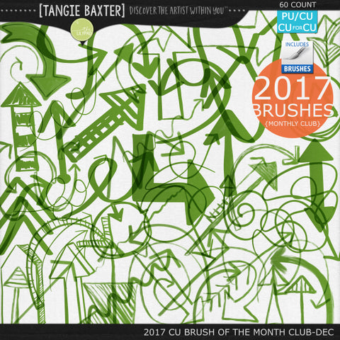 2017 Brush of the Month Club - No. 12 December Brushes