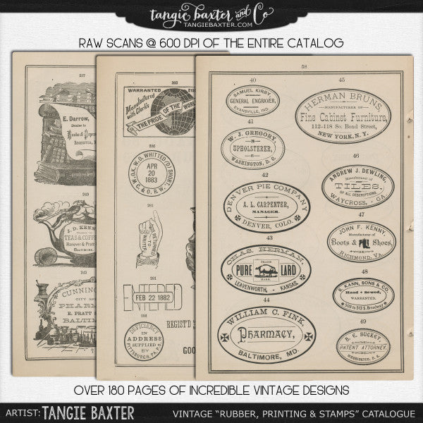 Collection Of Grungy Rubber Stamps Vintage Design Stock