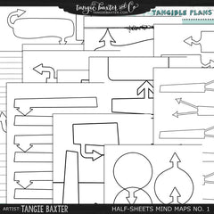 Tangible Plans™ Half Sheets Mind Maps (for Brainstorming)