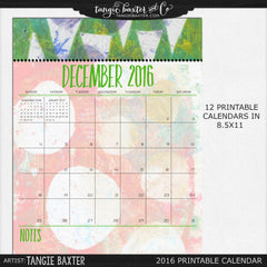 Tangible Plans™ Printable 2016 Calendar